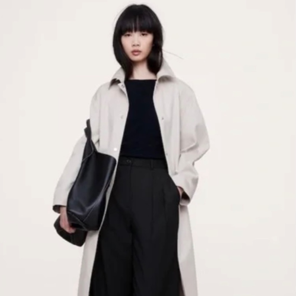 BANANA REPUBLIC SOHO HIGH-RISE WIDE-LEG ITALIAN WOOL PANT